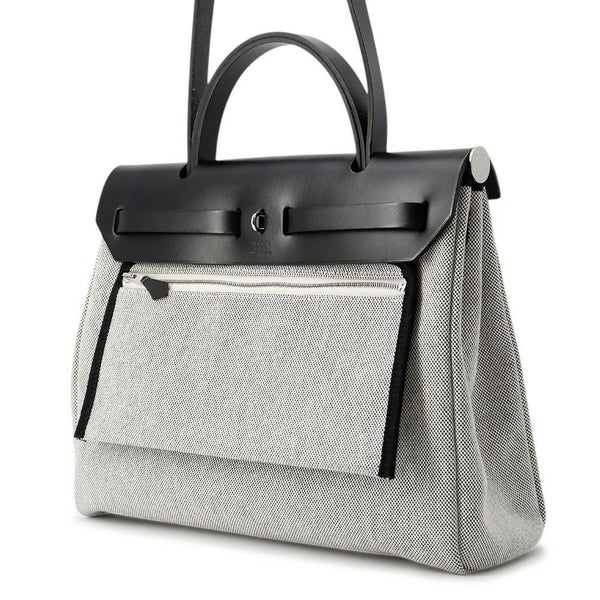 エルメス エールバッグジップPM ペガサスポップ ブラック/ブルーインディゴ/エクリュ/シルバー金具 トワルアッシュ/ヴァッシュハンター Y刻印 黒