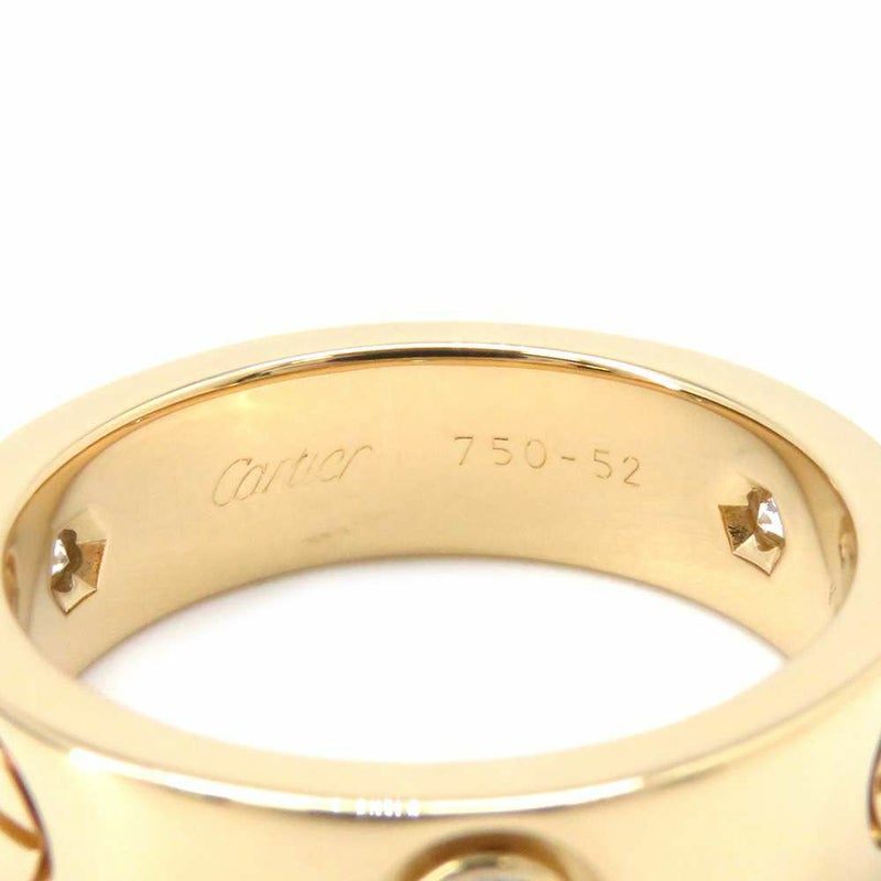 カルティエ リング ラブリング LOVE RING ダイヤモンド 3P 計0.22ct K18YG リングサイズ52 B4032400 Cartier 指輪