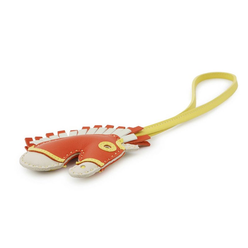 エルメス バッグチャーム ジージー カマイユ オレンジ/ライム/クレ/ヴェールフィズ ラムスキン B刻印