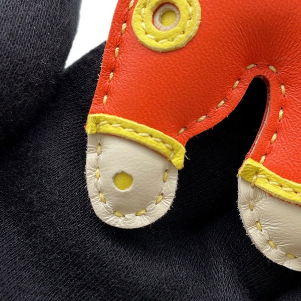 エルメス バッグチャーム ジージー カマイユ オレンジ/ライム/クレ/ヴェールフィズ ラムスキン B刻印