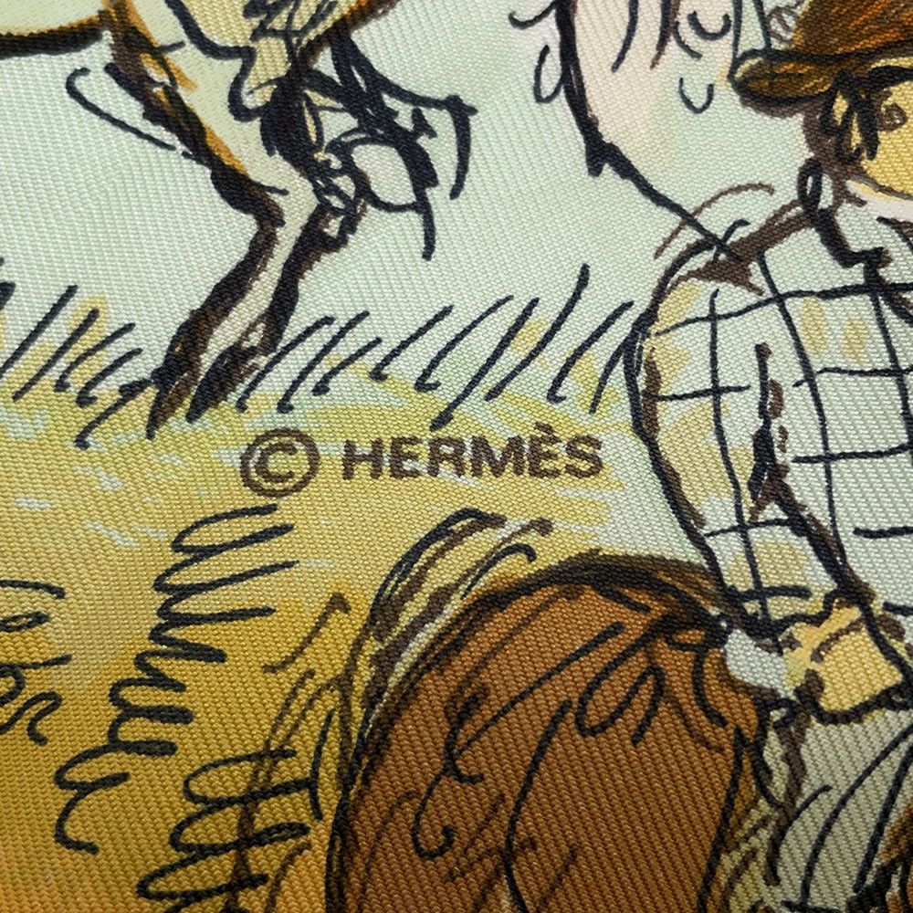 エルメス　スカーフ　カレ90 les amazones エルメス スカーフ カレ90 馬上の貴婦人 LES AMAZONES HERMES シルク