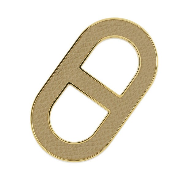 エルメス ブローチ シェーヌダンクル プシエール/ゴールド金具 エプソン HERMES アクセサリー