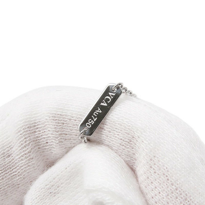 ヴァンクリーフ&アーペル ネックレス ヴィンテージ アルハンブラ ペンダント カルセドニー K18WGホワイトゴールド VCARD34900