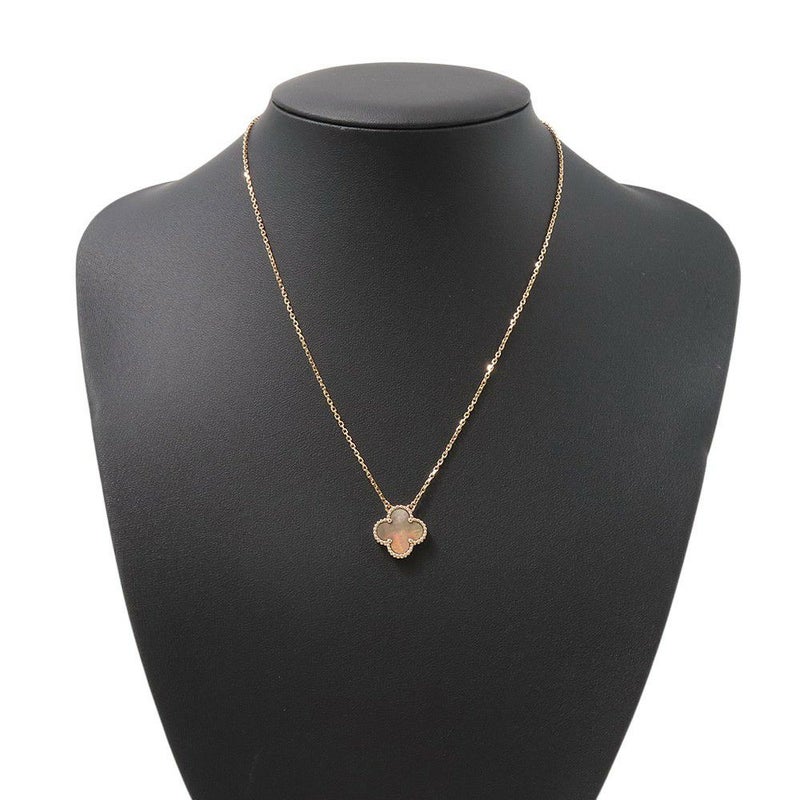 ヴァンクリーフ&アーペル ネックレス ヴィンテージ アルハンブラ ペンダント グレーマザーオブパール K18PGピンクゴールド VCARP4KK00