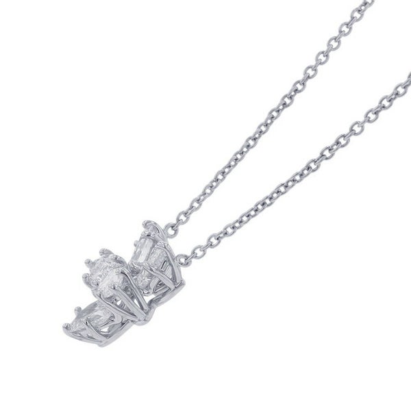 ハリーウィンストン ネックレス ウィンストン・クラスター・ペンダント スモール ダイヤ 5P 計約1.00ct Pt950プラチナ PEDPCLSMWC