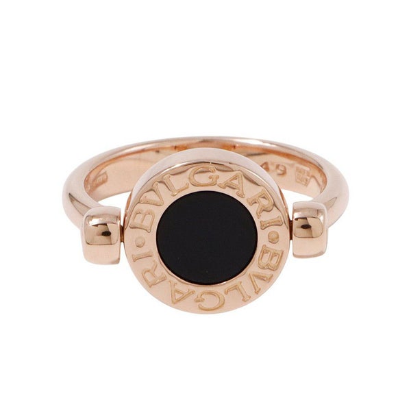 ブルガリ リング ブルガリ・ブルガリ フリップリング オニキス マザーオブパール K18PGピンクゴールド サイズ49 347769 BVLGARI 指輪