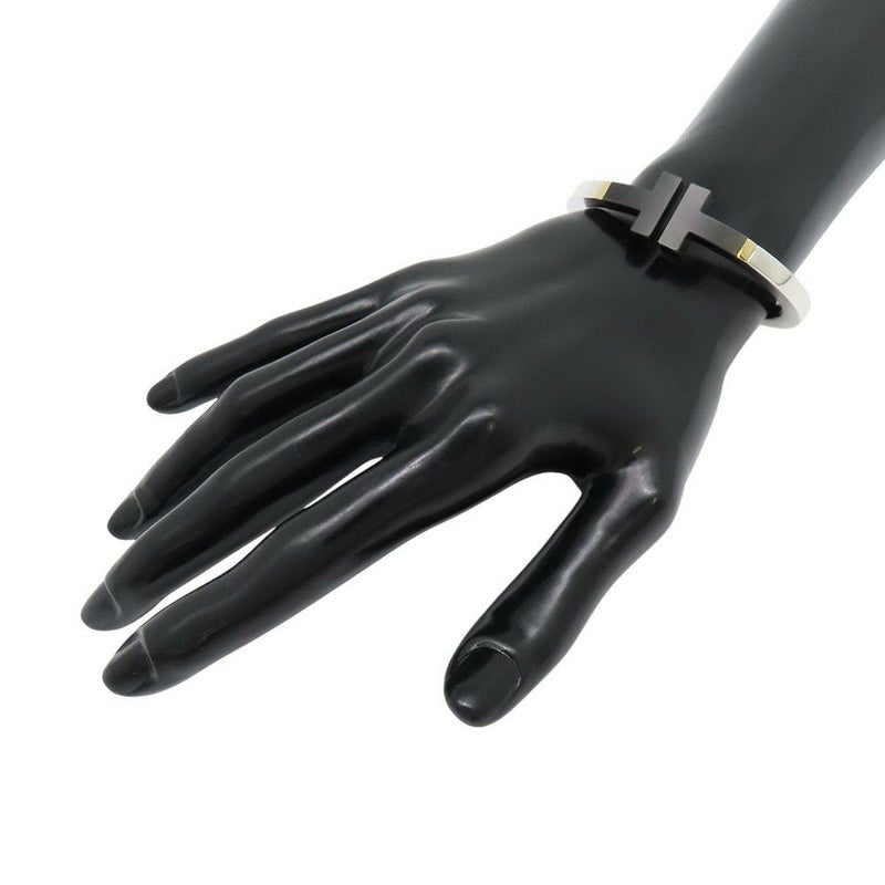 ティファニー ブレスレット Tスクエア バングル SV925/SSブラックコーティング/K18YG ジュエリー