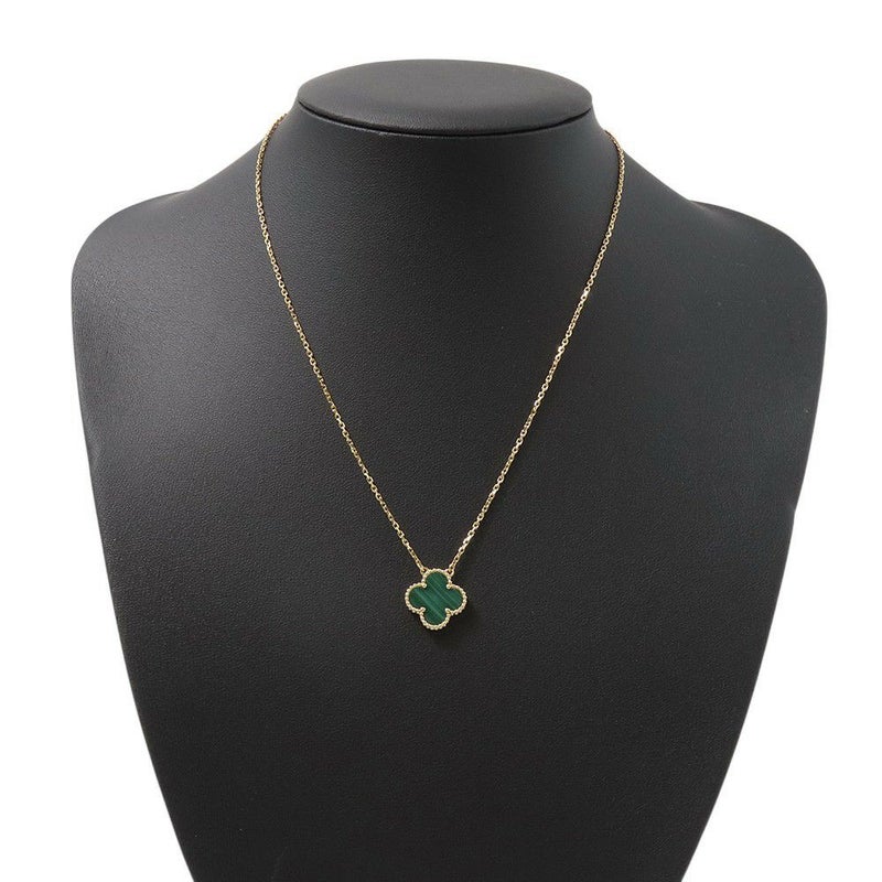 ヴァンクリーフ&アーペル ネックレス ヴィンテージ アルハンブラ ペンダント マラカイト K18YGイエローゴールド VCAR09VA00