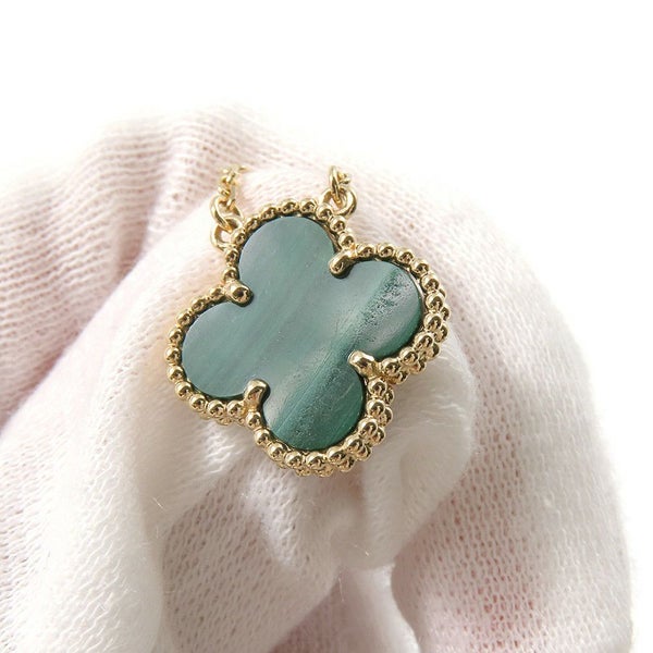 ヴァンクリーフ&アーペル ネックレス ヴィンテージ アルハンブラ ペンダント マラカイト K18YGイエローゴールド VCAR09VA00