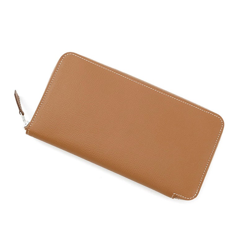 エルメス 長財布 アザップロング シルクイン ゴールド/シルバー金具 エプソン W刻印 HERMES 財布