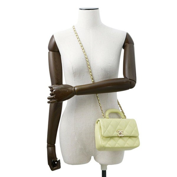 シャネル ハンドバッグ ココマーク マトラッセ ミニトップハンドル シャイニーカーフレザー AS4543 2way