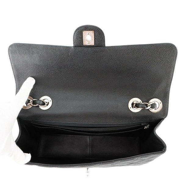 シャネル チェーンショルダーバッグ デカマトラッセ 30 ココマーク キャビアスキン ダブルチェーン A11869 CHANEL デカマト 黒