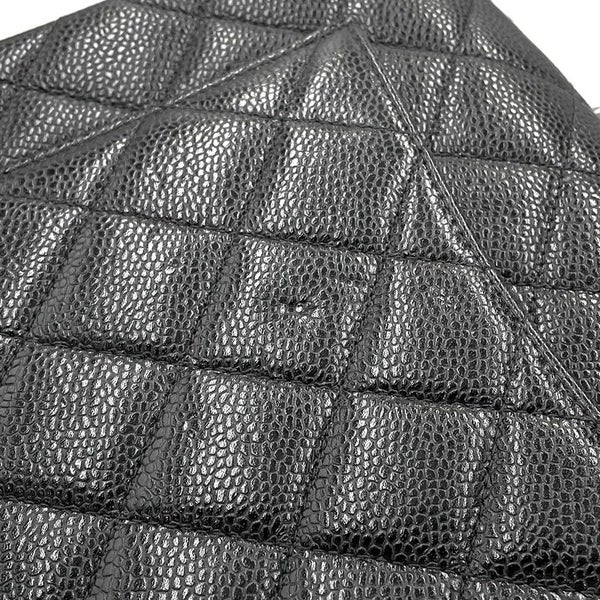 シャネル チェーンショルダーバッグ デカマトラッセ 30 ココマーク キャビアスキン ダブルチェーン A11869 CHANEL デカマト 黒