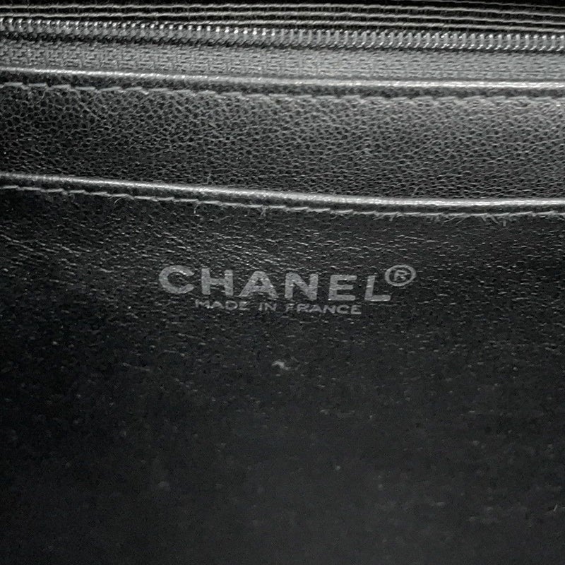 シャネル チェーンショルダーバッグ デカマトラッセ 30 ココマーク キャビアスキン ダブルチェーン A11869 CHANEL デカマト 黒