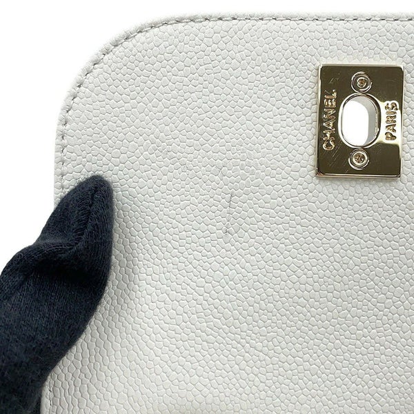 シャネル バックパック ココマーク マトラッセ キャビアスキン AS3530 CHANEL バッグ リュック 白