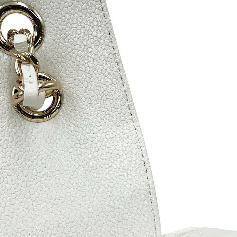 シャネル バックパック ココマーク マトラッセ キャビアスキン AS3530 CHANEL バッグ リュック 白