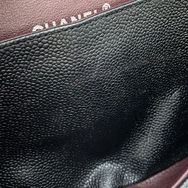 シャネル チェーンショルダーバッグ マトラッセ25 ココマーク キャビアスキン ダブルチェーン A01112 CHANEL 黒