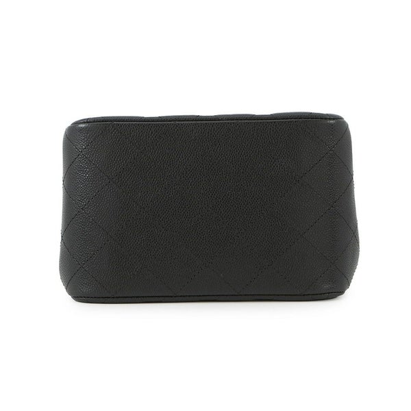 シャネル チェーンショルダーバッグ ココマーク マトラッセ ミニバケットバッグ キャビアスキン AS3176 CHANEL 黒