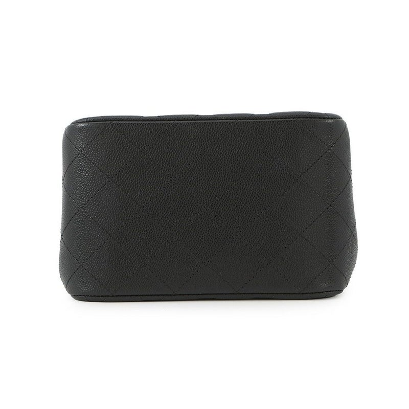 シャネル チェーンショルダーバッグ ココマーク マトラッセ ミニバケットバッグ キャビアスキン AS3176 CHANEL 黒