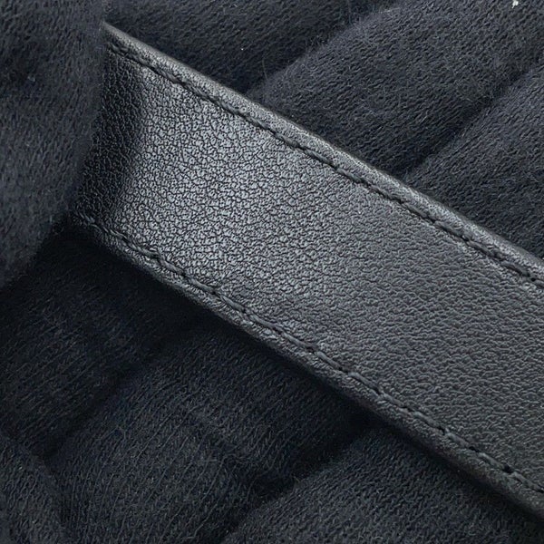 シャネル チェーンショルダーバッグ マトラッセ ココマーク ラムスキン フェイクパール CHANEL 黒