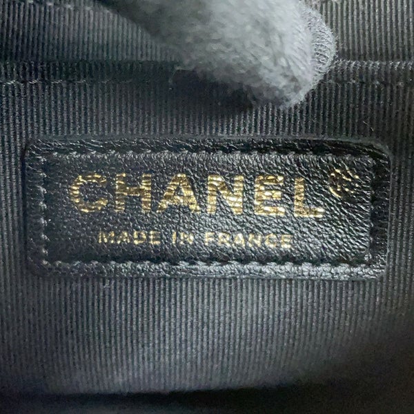 シャネル チェーンショルダーバッグ マトラッセ ココマーク ラムスキン フェイクパール CHANEL 黒