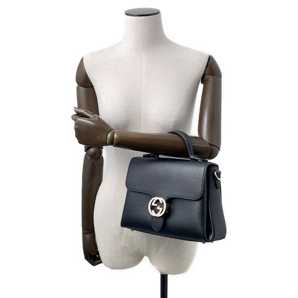 グッチ ハンドバッグ インターロッキングG 510302 GUCCI 2WAY 黒 アウトレット品