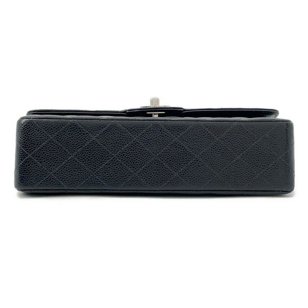 シャネル チェーンショルダーバッグ マトラッセ25 ココマーク ダブルチェーン キャビアスキン A01112 CHANEL 黒