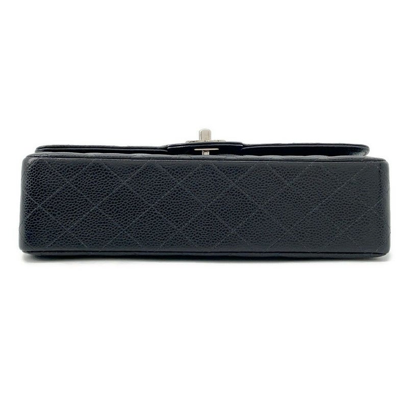 シャネル チェーンショルダーバッグ マトラッセ25 ココマーク ダブルチェーン キャビアスキン A01112 CHANEL 黒