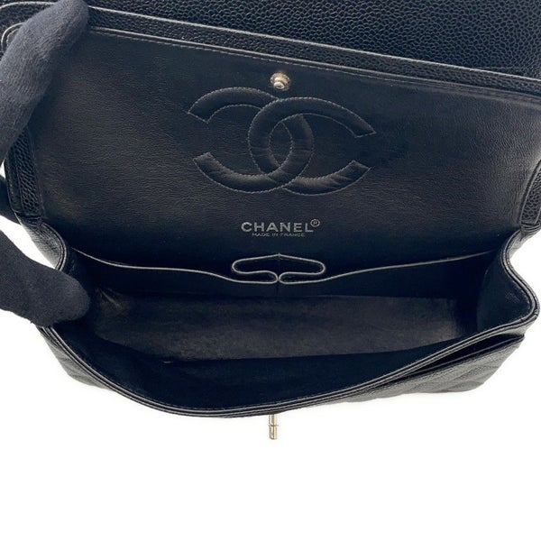 シャネル チェーンショルダーバッグ マトラッセ25 ココマーク ダブルチェーン キャビアスキン A01112 CHANEL 黒