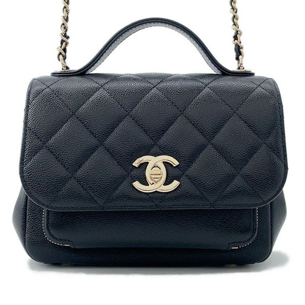 シャネル ハンドバッグ マトラッセ ココマーク ビジネスアフィニティ キャビアスキン A93749 CHANEL 2way 黒