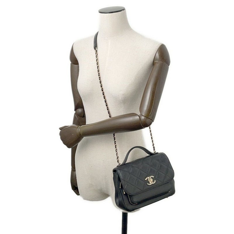 シャネル ハンドバッグ マトラッセ ココマーク ビジネスアフィニティ キャビアスキン A93749 CHANEL 2way 黒