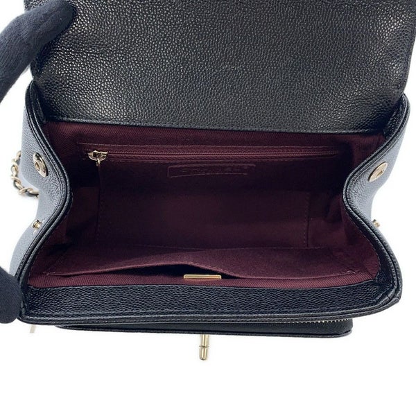 シャネル ハンドバッグ マトラッセ ココマーク ビジネスアフィニティ キャビアスキン A93749 CHANEL 2way 黒