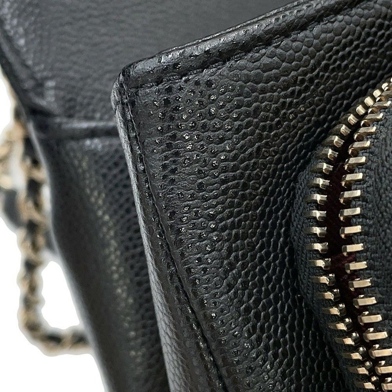 シャネル ハンドバッグ マトラッセ ココマーク ビジネスアフィニティ キャビアスキン A93749 CHANEL 2way 黒