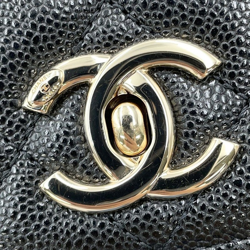 シャネル ハンドバッグ マトラッセ ココマーク ビジネスアフィニティ キャビアスキン A93749 CHANEL 2way 黒