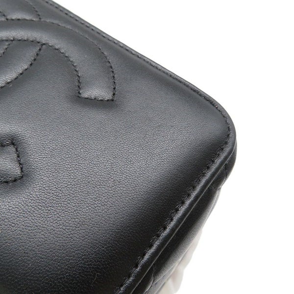 シャネル チェーンショルダーバッグ バニティ ココマーク マトラッセ トランプ キャビアスキン AP3079 黒