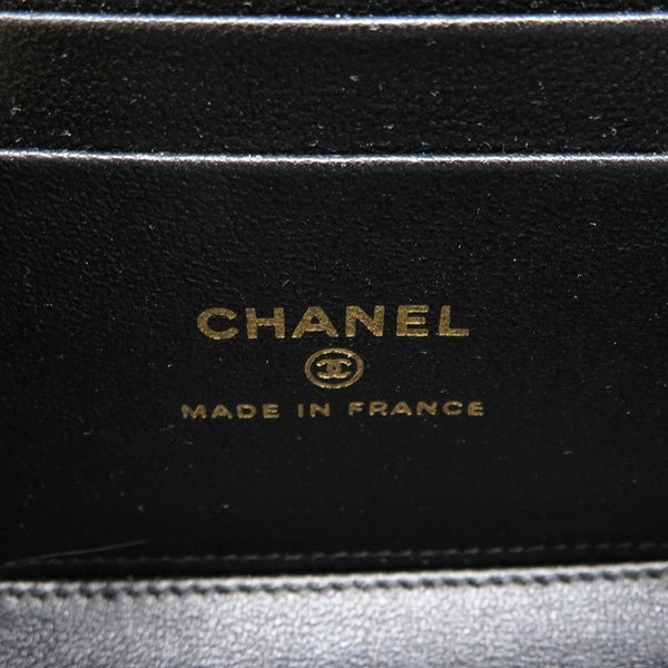 シャネル チェーンショルダーバッグ バニティ ココマーク マトラッセ トランプ キャビアスキン AP3079 黒