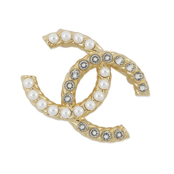 シャネル ブローチ ココマーク フェイクパール ラインストーン B23 A ABB082 CHANEL アクセサリー