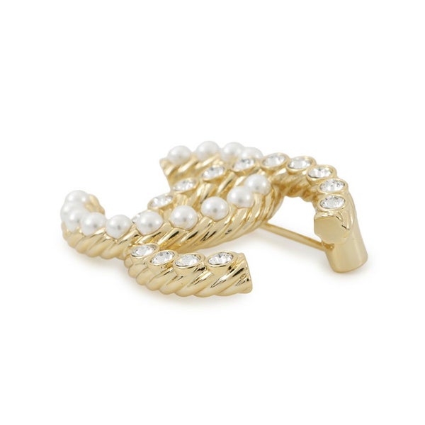シャネル ブローチ ココマーク フェイクパール ラインストーン B23 A ABB082 CHANEL アクセサリー