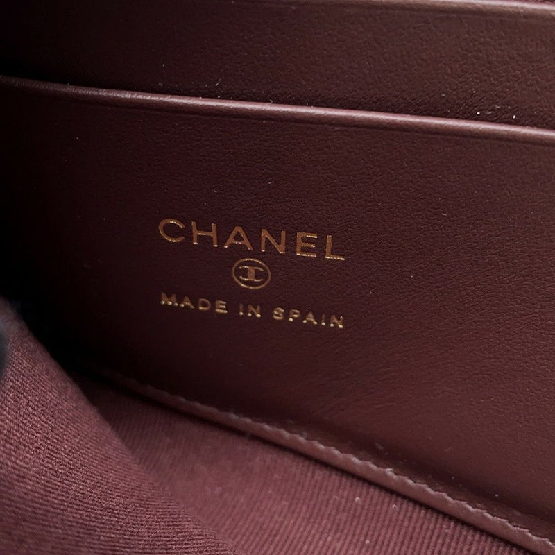 シャネル コインケース マトラッセ ココマーク キャビアスキン L字ファスナー AP3999 財布 カードケース 黒