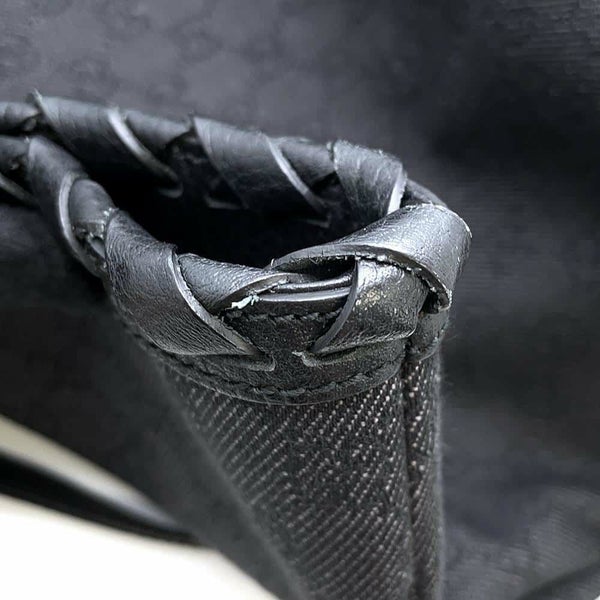 グッチ トートバッグ GGキャンバス フリンジチャーム付き キャンバス 354666 GUCCI 黒 アウトレット品