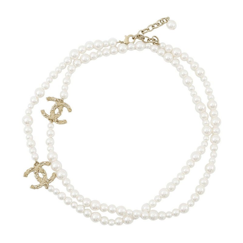 シャネル ロングネックレス ココマーク フェイクパール B21 K CHANEL アクセサリー