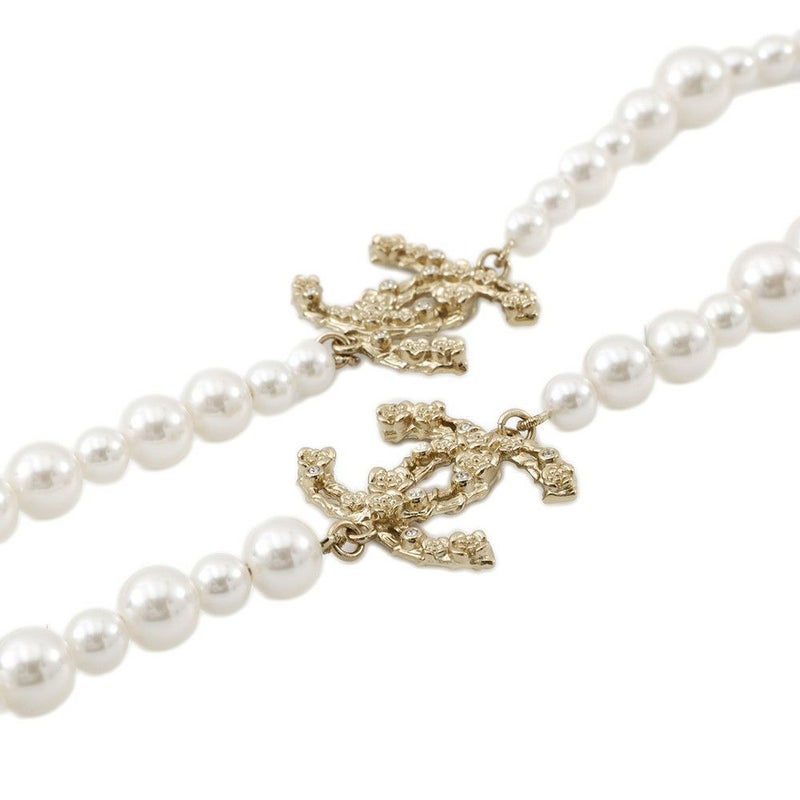 シャネル ロングネックレス ココマーク フェイクパール B21 K CHANEL アクセサリー