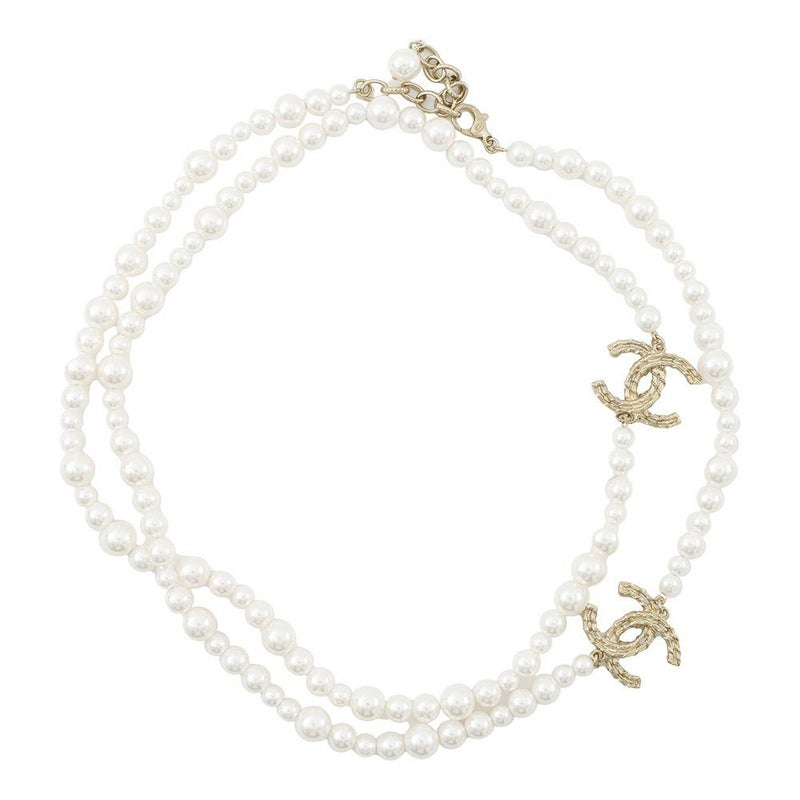 シャネル ロングネックレス ココマーク フェイクパール B21 K CHANEL アクセサリー