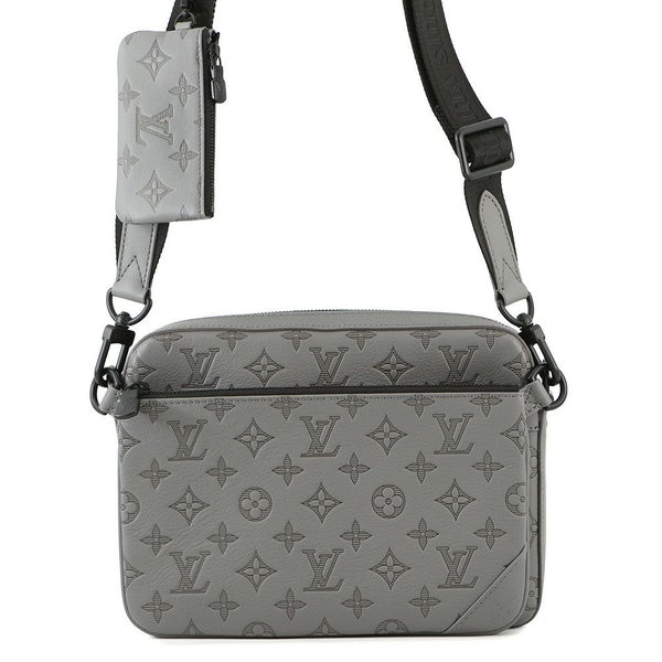 ルイヴィトン ショルダーバッグ モノグラム・シャドウ/カーフレザー トリオ・メッセンジャー  M46603 ブラック 黒 メンズ
