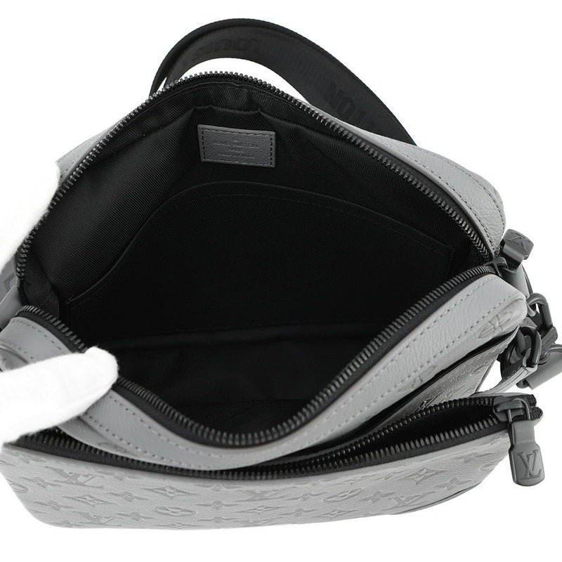 ルイヴィトン ショルダーバッグ モノグラム・シャドウ/カーフレザー トリオ・メッセンジャー  M46603 ブラック 黒 メンズ