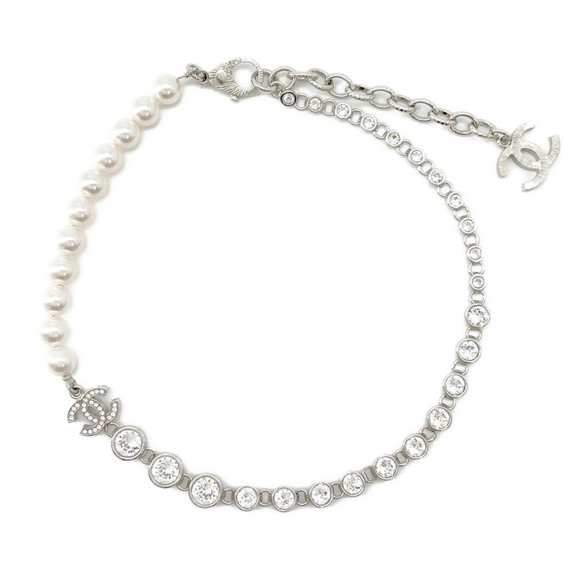 シャネル ネックレス ココマーク フェイクパール ラインストーン B24 V ABA625 CHANEL アクセサリー