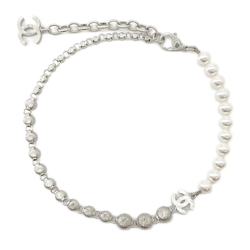 シャネル ネックレス ココマーク フェイクパール ラインストーン B24 V ABA625 CHANEL アクセサリー