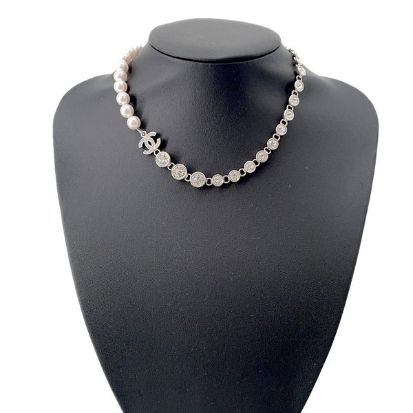 シャネル ネックレス ココマーク フェイクパール ラインストーン B24 V ABA625 CHANEL アクセサリー