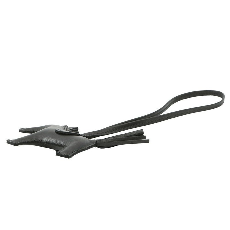 エルメス バッグチャーム ロデオ PM ブラック ラムスキン U刻印 HERMES チャーム ソーブラック 黒