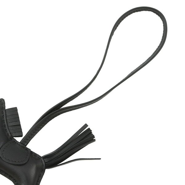 エルメス バッグチャーム ロデオ PM ブラック ラムスキン U刻印 HERMES チャーム ソーブラック 黒